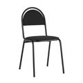 миниатюра Стул Севен (Seven) черный для посетителей и конференц залов, пластиковые опоры, фанера, поролон №1