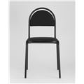 миниатюра Стул Севен (Seven) черный для посетителей и конференц залов, пластиковые опоры, фанера, поролон №2