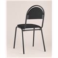 миниатюра Стул Севен (Seven) черный для посетителей и конференц залов, пластиковые опоры, фанера, поролон №4