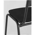 миниатюра Стул Севен (Seven) черный для посетителей и конференц залов, пластиковые опоры, фанера, поролон №8