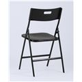 миниатюра Стул складной банкетный LITE черный, высокопрочный пластик, металлический каркас №3