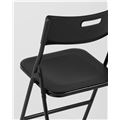 миниатюра Стул складной банкетный LITE черный, высокопрочный пластик, металлический каркас №7