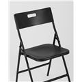миниатюра Стул складной банкетный LITE черный, высокопрочный пластик, металлический каркас №8