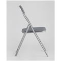 миниатюра Стул складной Джек серый, механизм складывания, экокожа, хром №4
