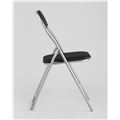миниатюра Стул складной Джек черный, механизм складывания, экокожа, хром №4