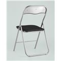 миниатюра Стул складной Джек черный, механизм складывания, экокожа, хром №6