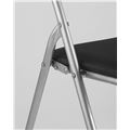 миниатюра Стул складной Джек черный, механизм складывания, экокожа, хром №7