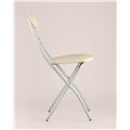 миниатюра Стул складной М8-01 Компакт Слоновая кость, металлический каркас, кожа PVC №4