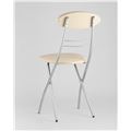 миниатюра Стул складной М8-01 Компакт Слоновая кость, металлический каркас, кожа PVC №6