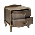 миниатюра Прикроватная тумба 2 ящика "Джульетта"  Золотая патина/Орех №3