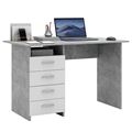 миниатюра Стол письменный Милан (0120) бетон / белый №1