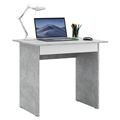 миниатюра Стол письменный Милан-2Я бетон / белый №1