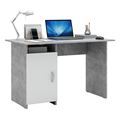 миниатюра Стол письменный Милан-8 (0120) бетон / белый №1