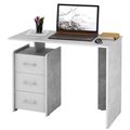 миниатюра Стол письменный Слим-1 бетон / белый №1