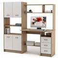 миниатюра Компьютерный стол Август-11-Дуб-сонома/Белый №1