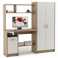 миниатюра Компьютерный стол Август-14-Дуб-сонома/Белый №1