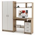 миниатюра Компьютерный стол Август-15-Дуб-сонома/Белый №1