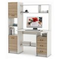 миниатюра Компьютерный стол Август-3-Белый/Дуб-сонома №1