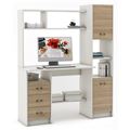 миниатюра Компьютерный стол Август-4-Белый/Дуб-сонома №1