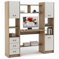 миниатюра Компьютерный стол Август-7-Дуб-сонома/Белый №1