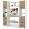 миниатюра Компьютерный стол Август-8-Белый/Дуб-сонома №1