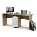 миниатюра Письменный стол Лайт-10-Дуб-сонома/Белый №1