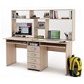 миниатюра Письменный стол Лайт-11К с надстройкой-Дуб-молочный №1