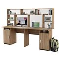 миниатюра Письменный стол Лайт-12 с надстройкой-Дуб сонома №1