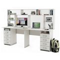 миниатюра Письменный стол Лайт-15 с надстройкой-Белый №1