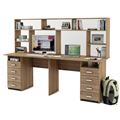 миниатюра Письменный стол Лайт-15 с надстройкой-Дуб сонома №1