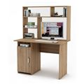миниатюра Письменный стол Лайт-2 с надстройкой-Дуб сонома №1