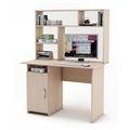 миниатюра Письменный стол Лайт-2 с надстройкой-Дуб-молочный №1