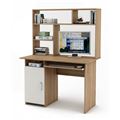 миниатюра Письменный стол Лайт-2К с надстройкой-Дуб-сонома/Белый №1