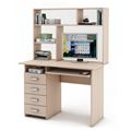 миниатюра Письменный стол Лайт-4К с надстройкой-Дуб-молочный №1