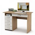 миниатюра Письменный стол Лайт-4Я-Дуб-сонома/Белый №1