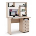 миниатюра Письменный стол Лайт-5 с надстройкой-Дуб-молочный №1