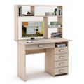 миниатюра Письменный стол Лайт-5Я с надстройкой-Дуб-молочный №1
