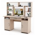 миниатюра Письменный стол Лайт-6Я с надстройкой-Дуб-молочный №1