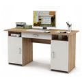 миниатюра Письменный стол Лайт-6Я-Дуб-сонома/Белый №1