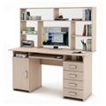 миниатюра Письменный стол Лайт-7К с надстройкой-Дуб-молочный №1