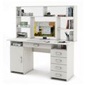 миниатюра Письменный стол Лайт-7Я с надстройкой-Белый №1