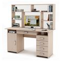 миниатюра Письменный стол Лайт-7Я с надстройкой-Дуб-молочный №1