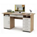 миниатюра Письменный стол Лайт-7Я-Дуб-сонома/Белый №1