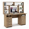 миниатюра Письменный стол Лайт-8 с надстройкой-Дуб сонома №1