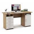 миниатюра Письменный стол Лайт-8-Дуб-сонома/Белый №1