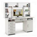 миниатюра Письменный стол Лайт-8Я с надстройкой-Белый №1