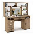 миниатюра Письменный стол Лайт-8Я с надстройкой-Дуб сонома №1