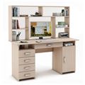 миниатюра Письменный стол Лайт-8Я с надстройкой-Дуб-молочный №1