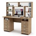 миниатюра Письменный стол Лайт-9 с надстройкой-Дуб сонома №1