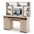 миниатюра Письменный стол Лайт-9К с надстройкой-Дуб-молочный №1